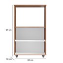 Ver imagem 2 de Armário Balcão Multiuso para Cozinha Micro-ondas e Forno Tais 02 Portas Savana Off White Moblis