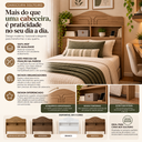 Ver imagem 3 de Cabeceira Vivian para Cama Box Solteiro 90cm com 2 Nichos Organizadores 100% MDF