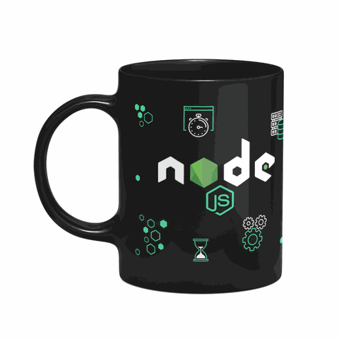 Caneca Dev - New Mug Node Js - Preta