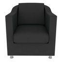 Ver imagem 1 de Poltrona Bia para Sala e Recepção Suede Preto Oz Store
