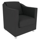 Ver imagem 2 de Poltrona Bia para Sala e Recepção Suede Preto Oz Store