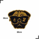 Ver imagem 2 de Tapete Pet Cachorro Pug Comedouro Agua Racao 60x50 Higienico