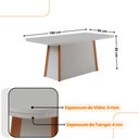 Ver imagem 4 de Mesa de Jantar Diane 180cm Tampo Mdf Vidro com 6 Cadeiras Eloise Moderna Mobília