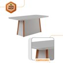 Ver imagem 5 de Mesa de Jantar Diane 180cm Tampo Mdf Vidro com 6 Cadeiras Eloise Moderna Mobília