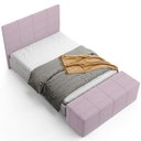 Ver imagem 3 de Kit Cabeceira Cama Box King 195cm com Calçadeira Roma W01 Suede Rosê - Lyam Lyam Decor