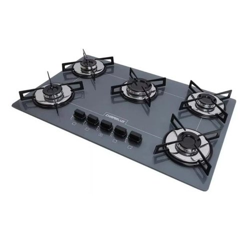 Cooktop Ultra Chama 5 Bocas Prata - Chamalux
