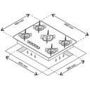 Ver imagem 4 de Cooktop Ultra Chama 5 Bocas Prata - Chamalux
