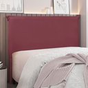 Ver imagem 5 de Cabeceira Decorativa Casal 1,40m Trento Veludo Vinho - Gran Belo
