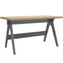Ver imagem 2 de Mesa para Escritório 100% MDF Carvalho/Grafite - Dalla Costa