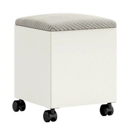 Puff com Tampa de Abrir 35cm Off White / Geometrico - Dalla Costa - 2