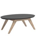 Ver imagem 2 de Mesa de Centro Elíptica Grafite/carvalho - Dalla Costa