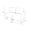 Ver imagem 4 de Poltrona Decorativa Alicia Lado Direito Suede Amarelo Pés Madeira Ms Decor