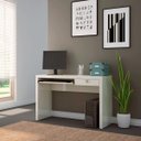 Ver imagem 1 de Mesa para Computador 1 Gaveta Off White - Dalla Costa