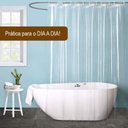 Ver imagem 2 de 2 Cortina Box Banheiro Pvc Transparente Antimofo Ilhós 1,95
