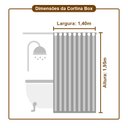Ver imagem 6 de 2 Cortina Box Banheiro Pvc Transparente Antimofo Ilhós 1,95