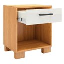 Ver imagem 2 de Mesa de Cabeceira 1 Gaveta Freijó/off White - Dalla Costa