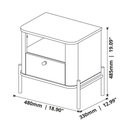 Ver imagem 6 de Mesa de Cabeceira Slim Tucupi Off White com Nature Pe Dourado - Moveis Jb