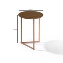 Ver imagem 4 de Mesa Lateral Apoio De Sala Pé De Ferro Estilo Industrial