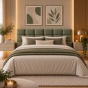Ver imagem 1 de Cabeceira Cama Box Casal 138cm Estofada Bouclé Boss:Olivia