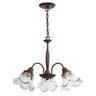 Lustre 3 Cúpulas Vidro Flor Country Madelustre - 1