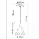 Ver imagem 2 de Pendente Canga Cúpula Vidro Country Madelustre