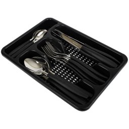 Jogo de Talheres Inox 25 Peças Faqueiro Linha Caprese Com Porta Talher Preto Fratelli - 6