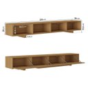 Ver imagem 4 de Rack Ripado com Painel Ripado para Tv até 86 Polegadas 250cmx240cm Aruá CabeCasa MadeiraOriginals