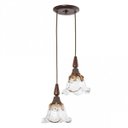 Ver imagem 1 de Pendente Canga 2 Cúpulas Vidro Country Madelustre