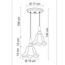 Ver imagem 2 de Pendente Canga 2 Cúpulas Vidro Country Madelustre