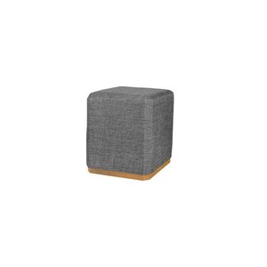 Puff Quadrado Grande Cor Cinza