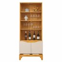Ver imagem 6 de Cristaleira de Madeira com Vidro para Sala de Jantar Bar Clarice D05 Cedro Off White - Lyam Decor