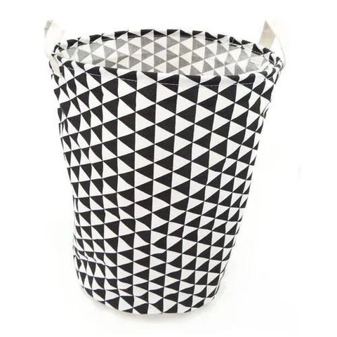 Cesto de Roupas Design Triângulo Pto/bco Dolce Home