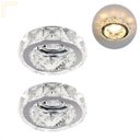 Ver imagem 7 de Kit 2 Spot Cristal Embutir 10cm Redondo Quarto Lavabo Ac972