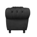 Ver imagem 2 de Sofá Retrô com Baú Grécia Namoradeira Calçadeira Suede Preto