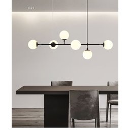 Lustre Pendente Jabuticaba Preto Vidro Opaco Inovartte Inl98 - 2