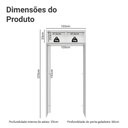 Ver imagem 2 de Porta-geladeira 103 Cm 1 Porta Basculante Branco/cinza Vik Madesa