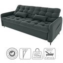 Ver imagem 6 de Sofa Cama 2 Lugares 200cm Pillar Veludo E401 Chumbo Milani Store