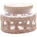 Ver imagem 4 de 4 Potes Herméticos 350ml Vidro Sisal Tampa Madeira Wolff para Temperos Mantimentos