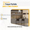 Ver imagem 3 de Kit 2 Bancos Quadrado Junco Argila para Bancada Alta Cozinha Área Gourmet Bistrô Piscina Bar