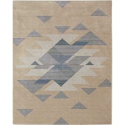 Tapete São Carlos Supreme Pirâmides 2,00 x 2,90 Geometrico Azul e Bege - 2