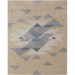 Tapete São Carlos Supreme Pirâmides 2,50 x 3,50 Geometrico Azul e Bege - 2