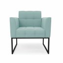 Ver imagem 5 de Poltrona Sala Decorativa Elisa Base Industrial Preta Cotelê Ext/veludo D03 - D’Rossi