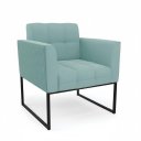 Ver imagem 1 de Poltrona Sala Decorativa Elisa Base Industrial Preta Cotelê Ext/veludo D03 - D’Rossi