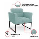 Ver imagem 3 de Poltrona Sala Decorativa Elisa Base Industrial Preta Cotelê Ext/veludo D03 - D’Rossi