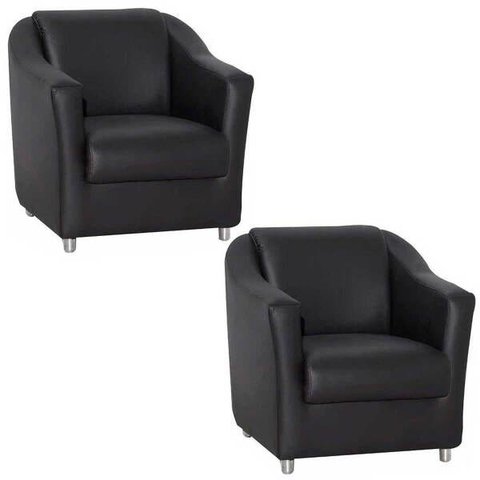 Kit 2 Poltronas Decorativas Luiza Corino Preto