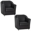 Ver imagem 1 de Kit 2 Poltronas Decorativas Luiza Corino Preto