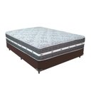 Ver imagem 1 de Cama Box Marrom e Colchão Black Graphite Molas Ensacadas Casal 138x188x27 Anjos
