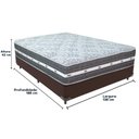 Ver imagem 3 de Cama Box Marrom e Colchão Black Graphite Molas Ensacadas Casal 138x188x27 Anjos