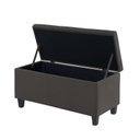 Ver imagem 4 de Kit Recamier Madri 1,40m + 2 Puff Suede Grafite - Inova Decor Inova Decorações Kit Madri