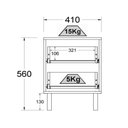 Ver imagem 5 de Mesa de Cabeceira Ditália 2 Gavetas Dm-125 Verde Oliva